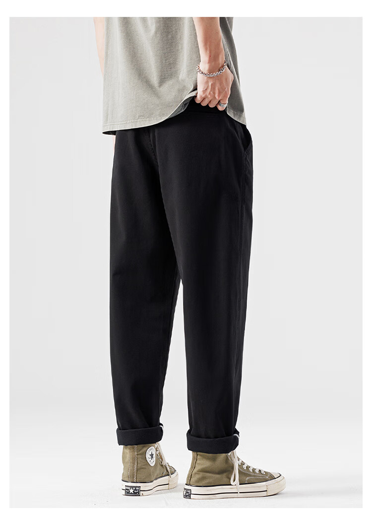 JEEP Casual Pants for Men, Loose-Fitting Trendy Spring And Summer High-End Straight-Leg Cargo Pants, Light Khaki, Size 28 13