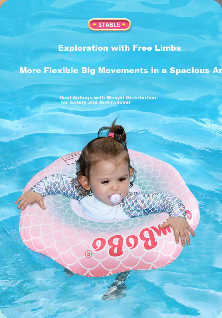 Swimbobo Baby Swimming Ring, Children's Seat Ring, Anti-Rollover Equipment, Infant Water Play Seat Ring, Inflatable Armpit Ring K8015 4
