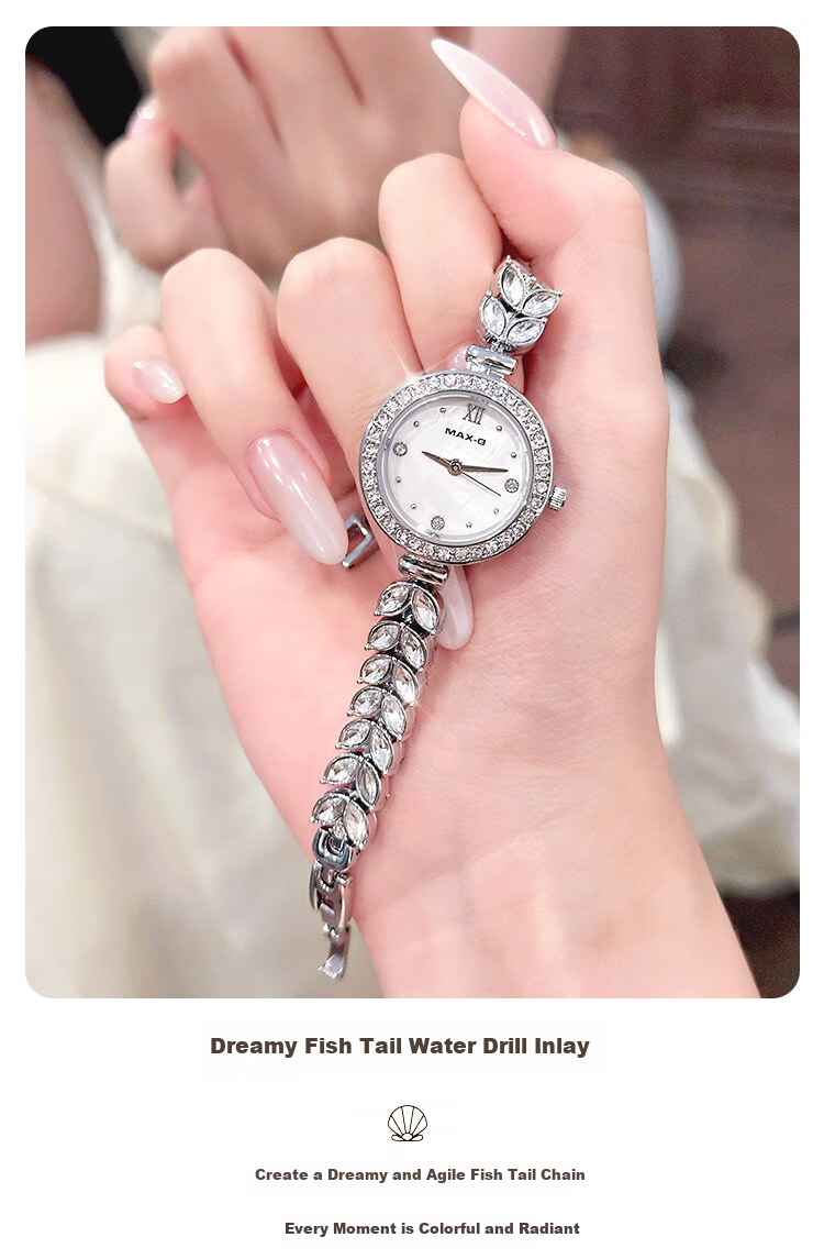MAX-G Mermaid Watch for Women, Light Luxury Small Dial, Anniversary Gift for Girlfriend Or Wife, Birthday Present for Best Friend 8