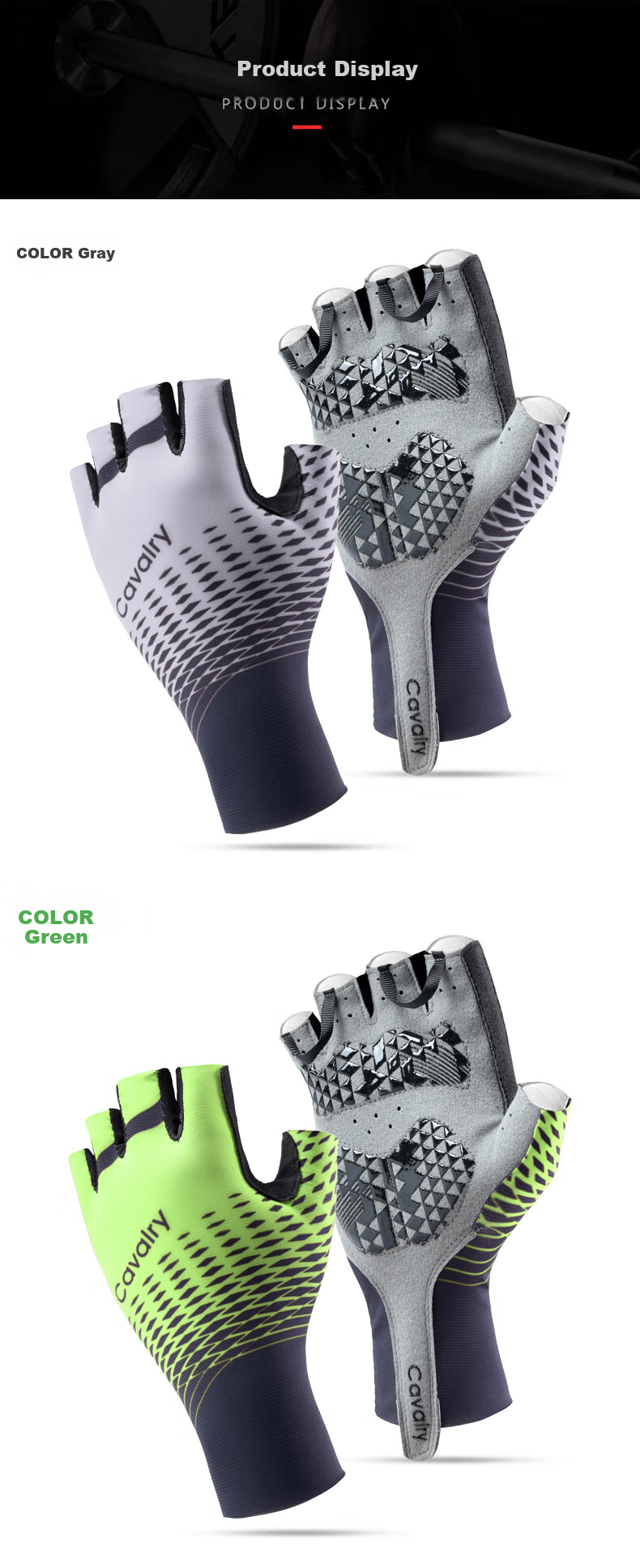CAVALRY Cycling Gloves for Men And Women, Summer Sports Non-Slip Breathable Outdoor Half-Finger Road Bike Gloves, Red XXL 6