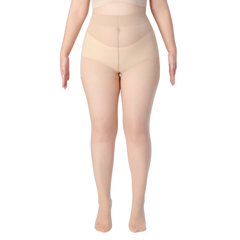 BONAS 26 New Style Stockings for Women, Plus Size Double Padded Ultra-Thin Pantyhose, Skin Color, Plus Size, Leggings, Bare Leg Effect