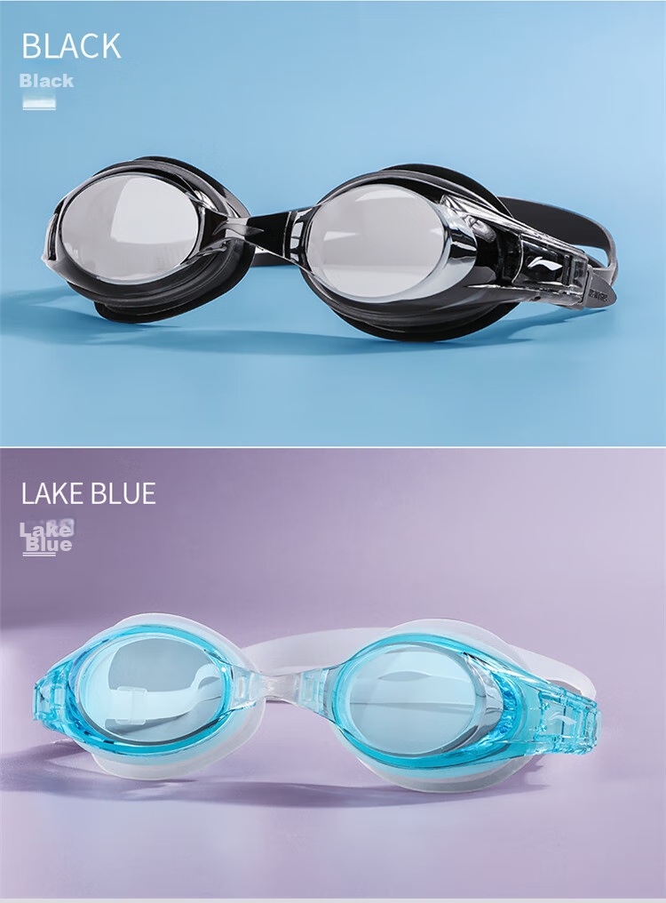 Li-Ning Swimming Goggles, Waterproof And Anti-Fog, High Definition Clear Lens, for Men And Women, Swimming Equipment, Diving Goggles LSJK608-3 17
