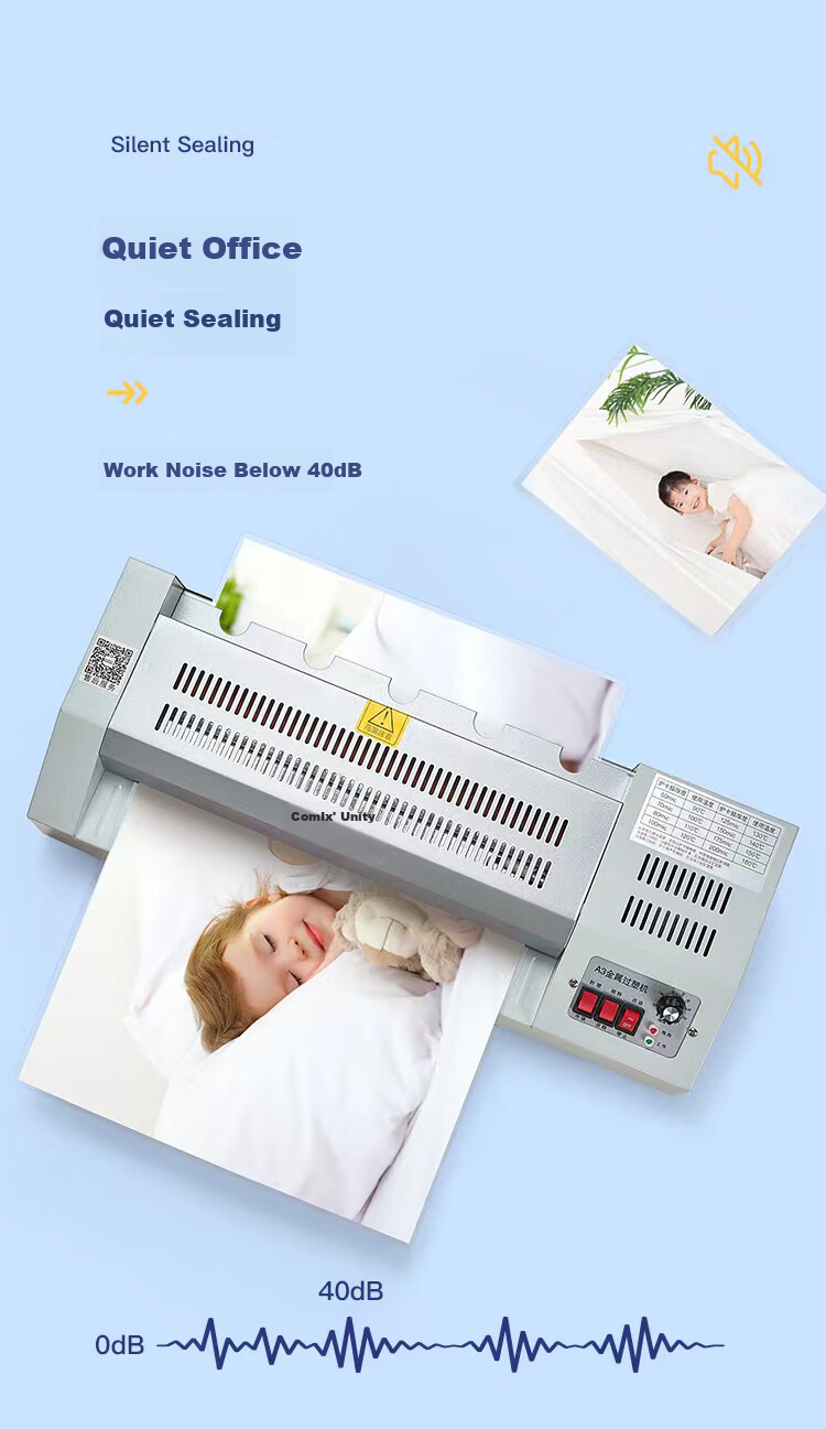 COMIX Home And Office Photo File Laminator A4/A3 Laminating Pouches Laminating Machine Packaging Machine Automatic Film Feed No-Stick Laminating Pouches One-Touch Film Removal F9066E 5