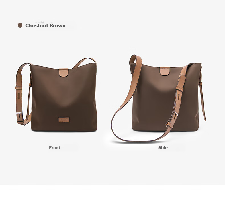 Laifu Lightweight Canvas Crossbody Bag, Large Capacity Casual Commuter Bucket Bag, Fashionable Handbag, Women's Bag, Birthday Gift 15