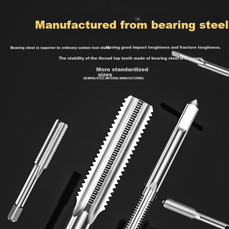 Dongbugongpin Tap And Die Set, Ratchet Wrench, Threading Tool Kit with Drill Bits, High-Speed Steel Threading Tool, 6-Piece Set