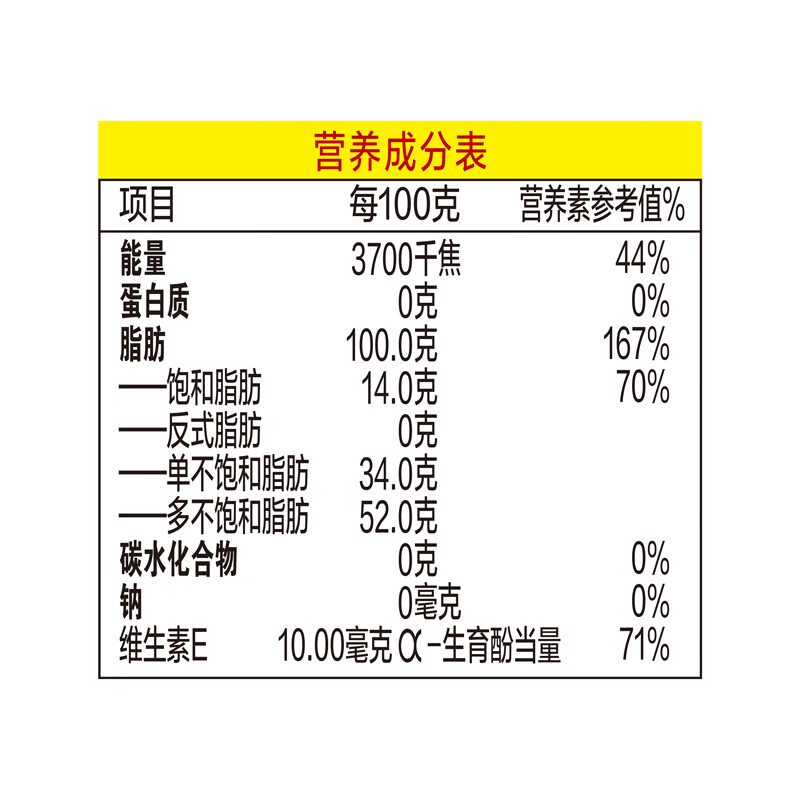 金龙鱼 食用油 非转基因 黄金比例零反式脂肪食用植物调和油 5L