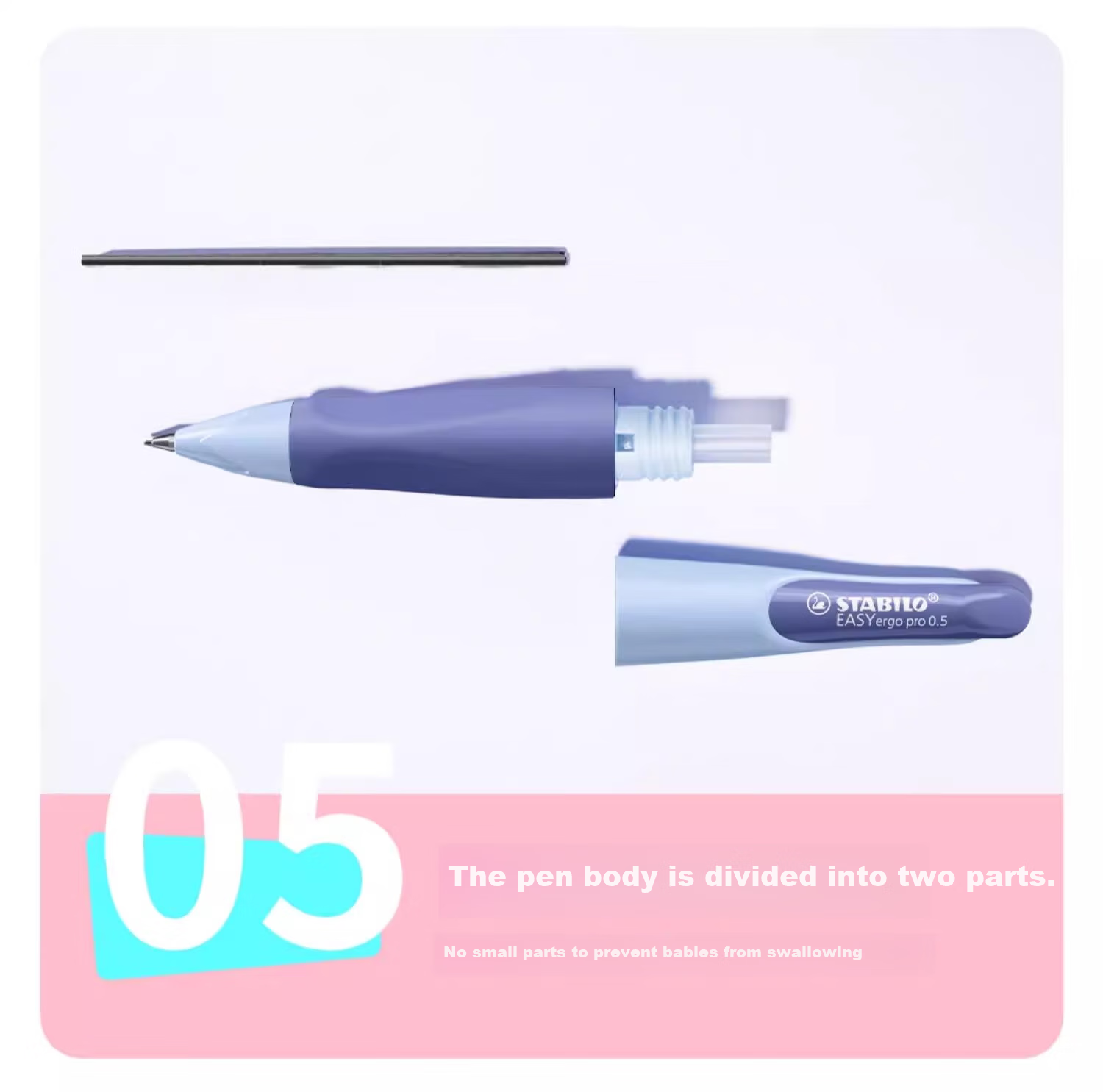 STABILO Mechanical Pencil 0.5mm [Graduation Gift for Men And Women], Retractable Non-Sharpening Pencil for Children's Handwriting Practice And Exams, Macaron Yellow Chunky Pencil 12