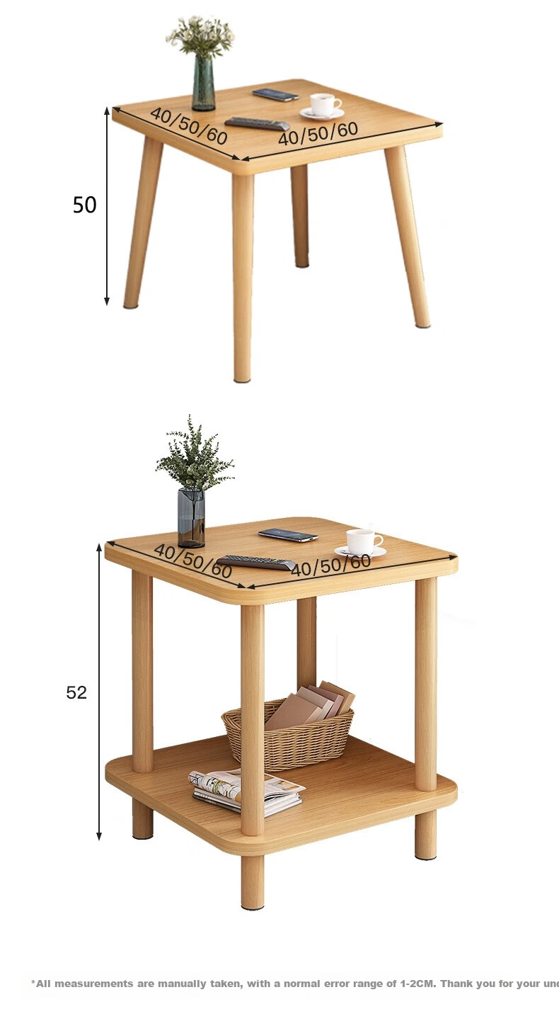 XIAOJIANGCAI Side Table, Sofa End Table, Coffee Table, Small Apartment Modern Table, Home Living Room Side Table, Bedroom Small Tea Table, White, 40 13