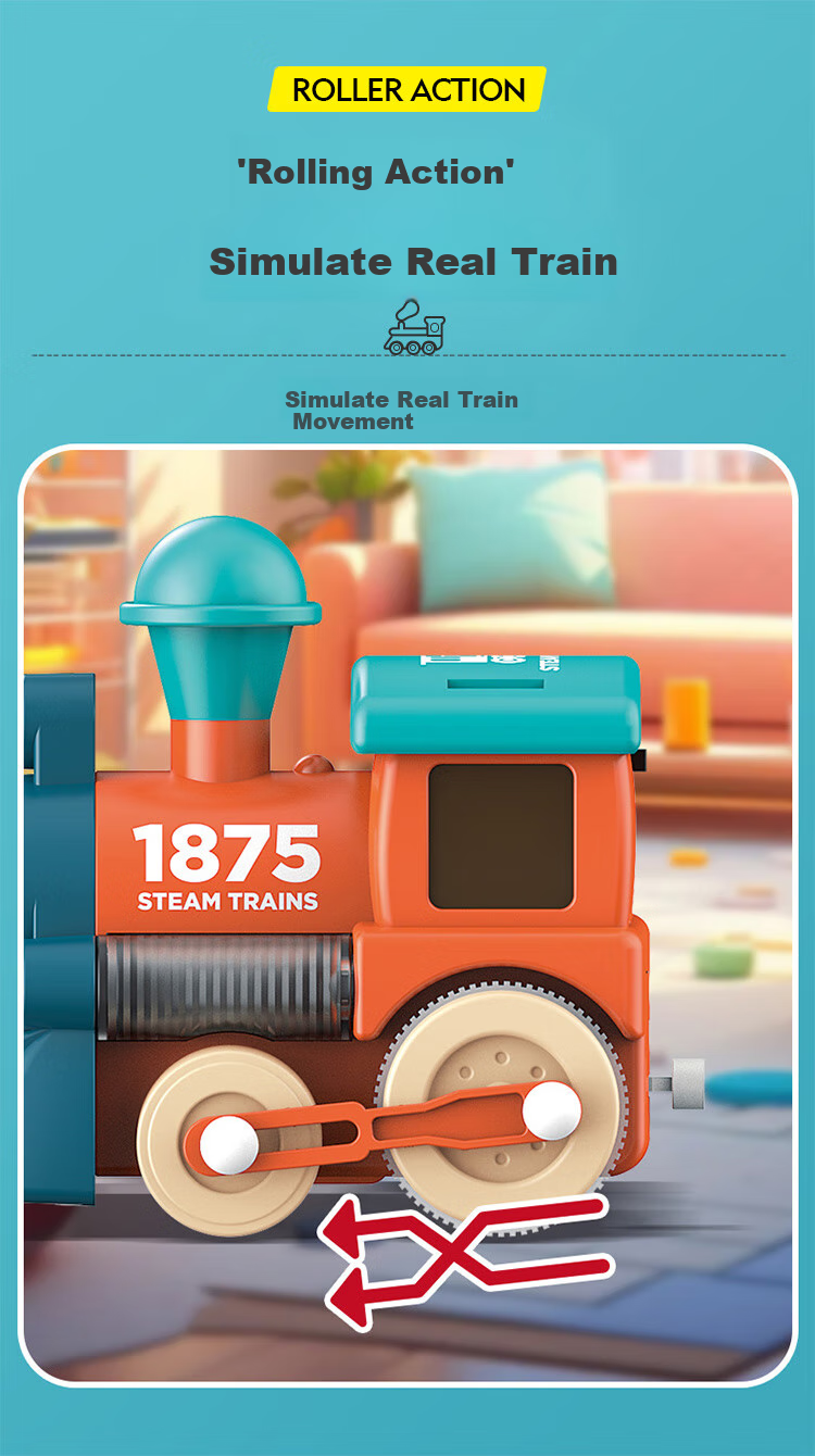 Martin Brother Track Train Toy, Children's Electric Magnetic Car, Construction Vehicle Toy for Boys And Girls 3