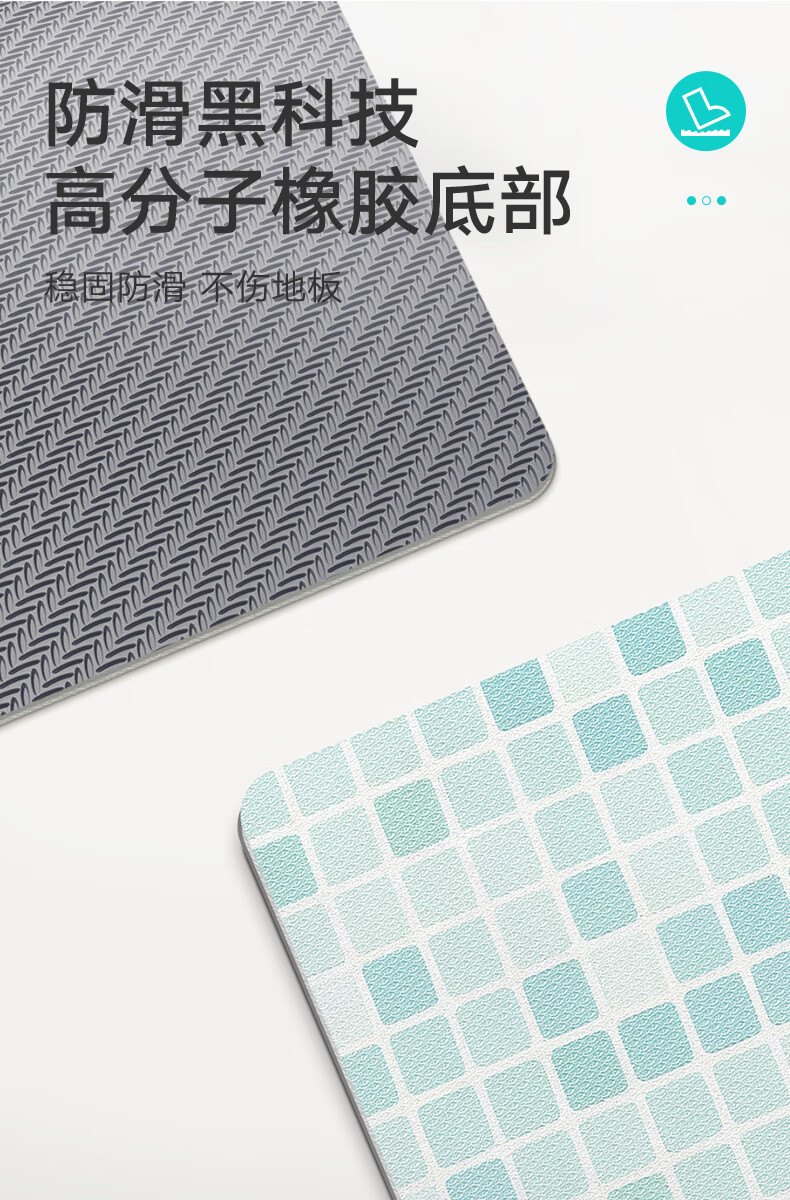 Da Jiang Bathroom Absorbent Non-Slip Mat Toilet Entrance Floor Mat Bathroom Rug 40x60cm 4