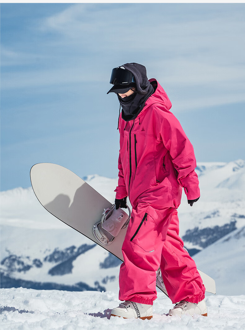 Nanend Skyline Unisex 3L Waterproof Arc Ski Jacket Cream Blue XS 54
