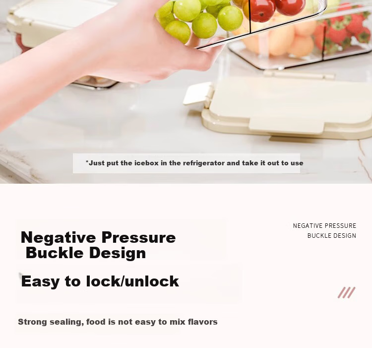 Jialifang Portable Fruit Fresh-Keeping Box Outdoor Camping Picnic Storage Leak-Proof Lunch Box Sealed Container 4