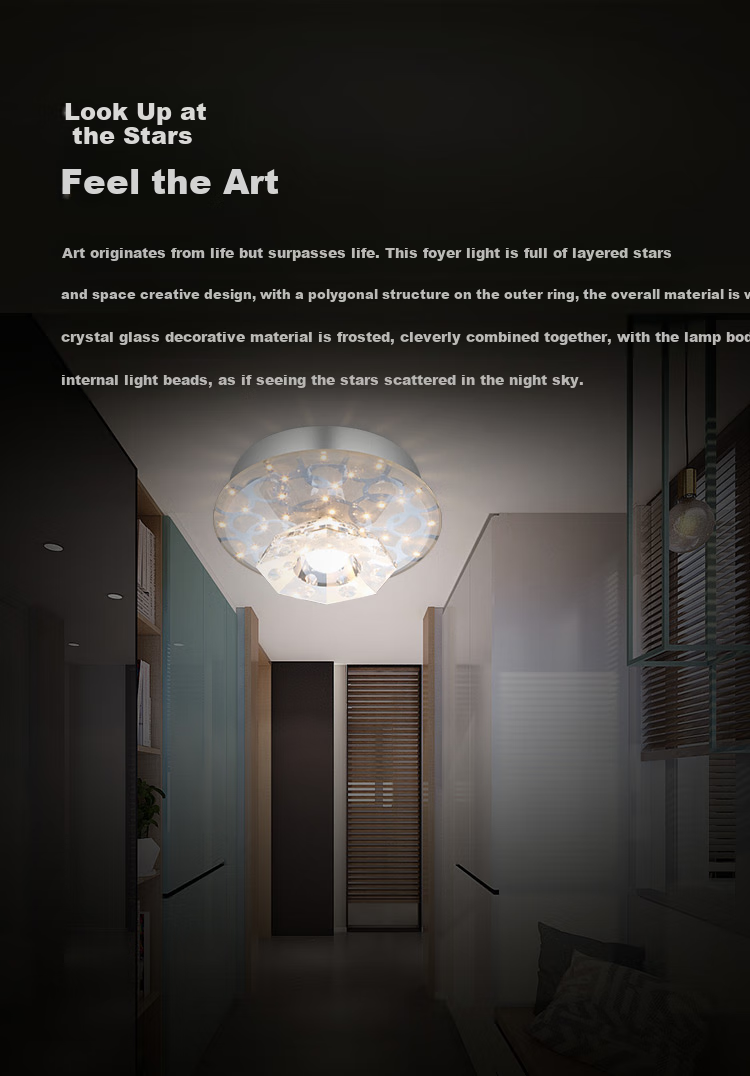 NVC Simple Cream-Style Entrance Light, Study Room Floral Pattern Ceiling Light, Hallway Light, 12 Watts 4