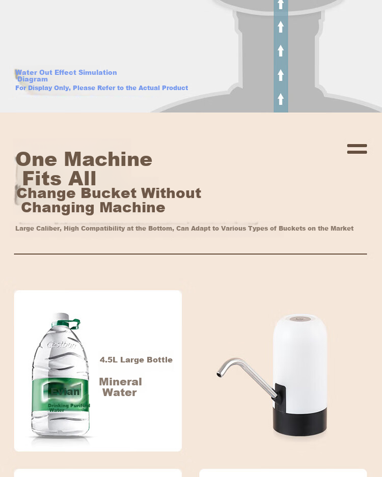 BJ Water Pump, Bottled Water Electric Pump, Water Dispenser, Water Extractor, Drinking Water Machine, Water Pressurizer, Water Extractor 5