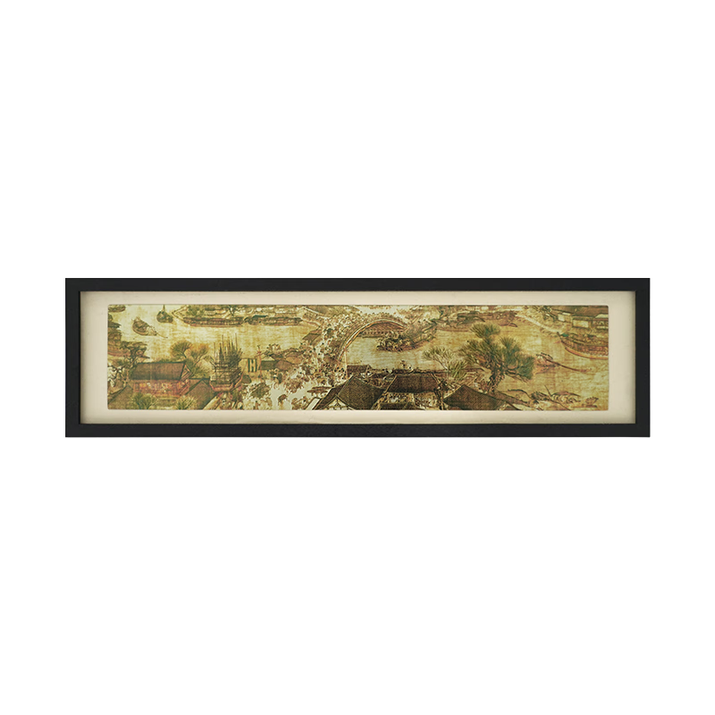 HERO Traditional Hand-Painted Chinese Ink Painting Creative Decorative Magnetic Refrigerator Sticker Gift for Friends - Riverside Scene at Qingming Festival 1 Popular Item