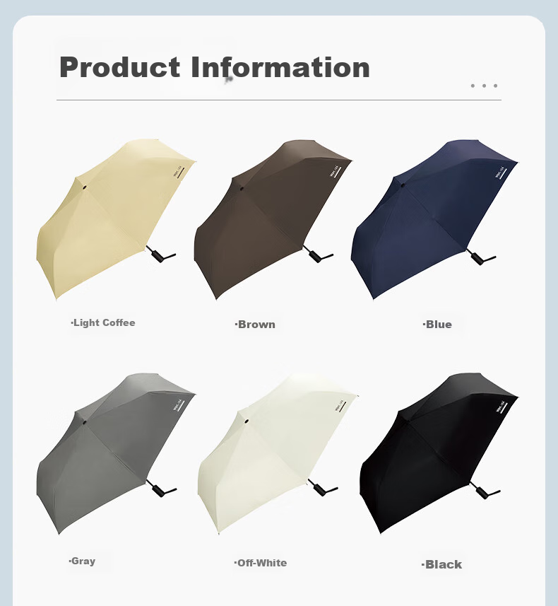 Wpc. Fully Automatic Sun Umbrella, Dual-Use for Sunny And Rainy Days, Black Rubber, Unisex Sun Protection Umbrella, Folding Business Umbrella, Portable, Compact Desig 11