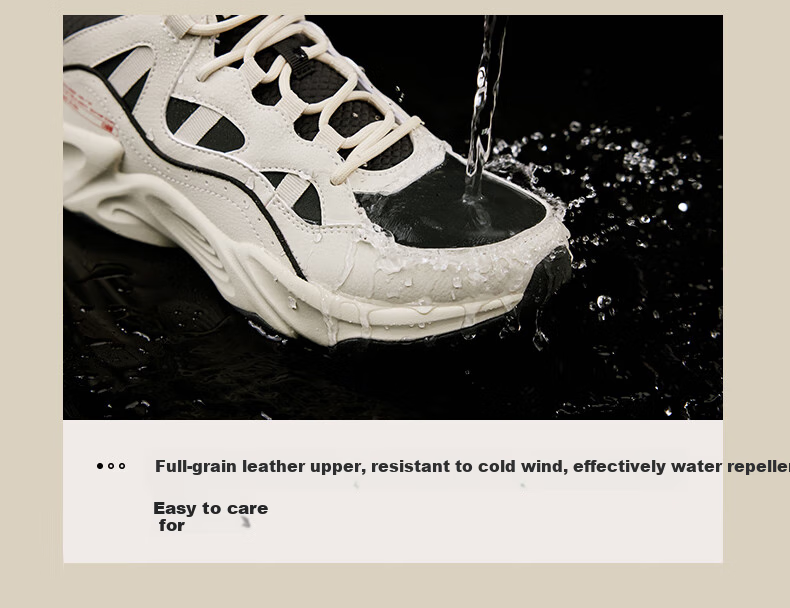 361° Women's Sports Shoes, Autumn And Winter Warm Fleece-Lined Retro Thick-Soled Casual Dad Sneakers, Women's 681946707A-9 8