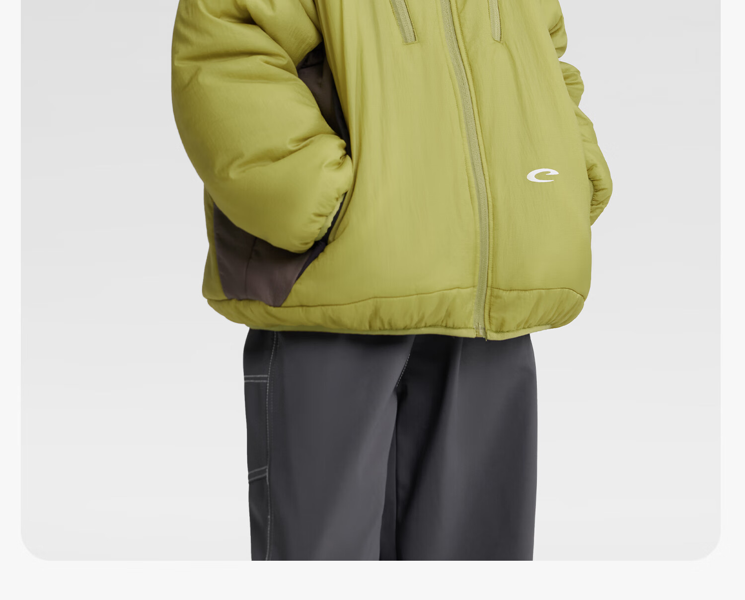 Zoxi Children's Cotton Jacket 3M Thinsulate 2025 New Winter Boys Lightweight Padded Coat Yellow-Green 130 37