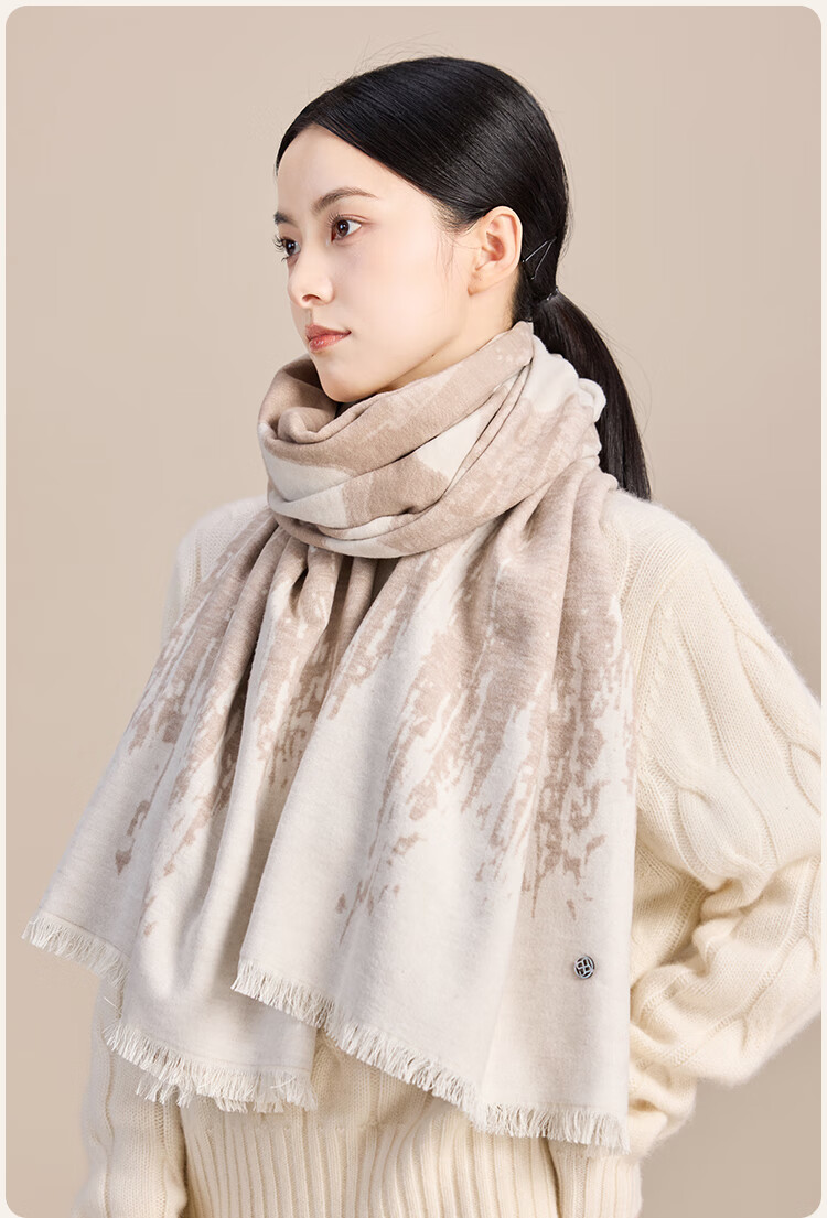 JIUMU Silk Scarf for Women, Autumn And Winter Mulberry Silk Warm Shawl, Gift for Girls Or Mothers, Christmas Birthday Present, Gift Box Packaging 13