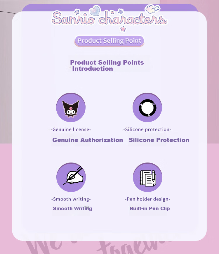 GuangBo 0.5mm Mechanical Pencil Set, Mechanical Pencil, Refills, Sanrio Collaboration Pochacco Cute Cartoon School Pencil, Single Pack KT82105-PC 2
