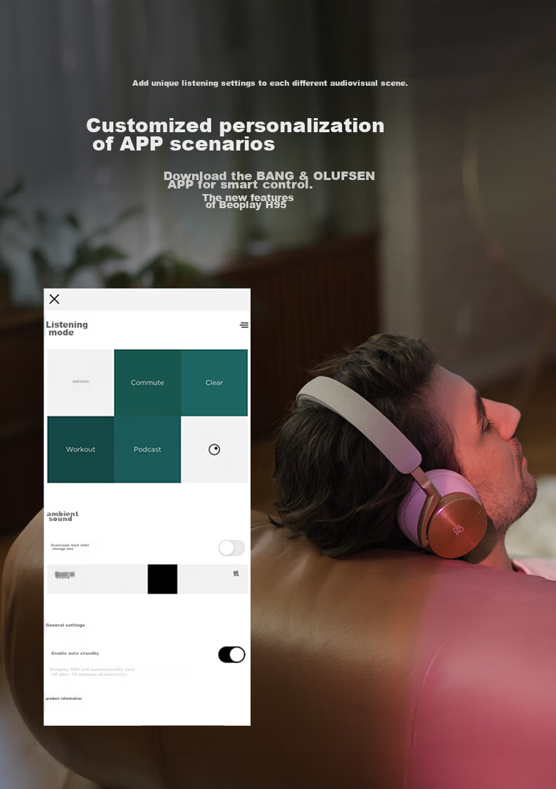 B&O Beoplay H95 Wireless Bluetooth Headphones, Over-Ear Active Noise Cancelling Earphones, B&O Gaming Headset, Gold Color, Mid-Autumn Festival Gift [Gong Jun Endorsed] 13