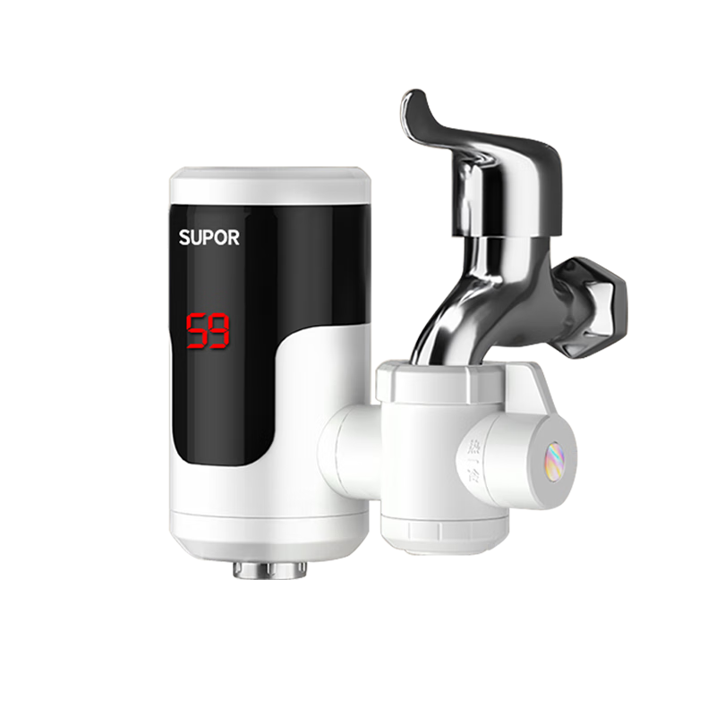 SUPOR Electric Hot Water Faucet, Instant Heating Kitchen Treasure, Quick-Connect Rapid Heating Electric Water Heater, Dual-Purpose for Cold And Hot, Household Bathroom Balcony Heater 274247-01