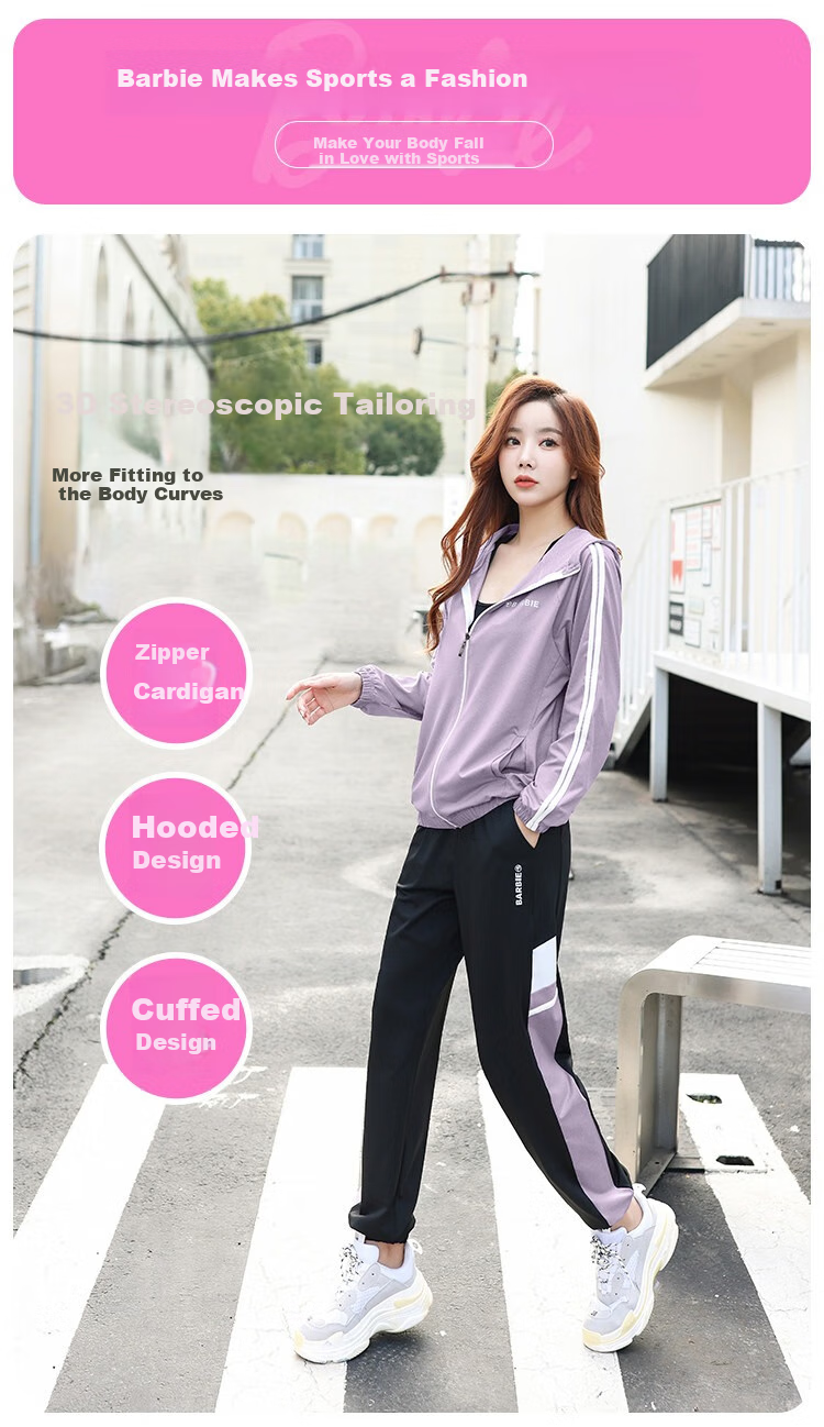 Barbie Badminton Suit Women's Yoga Set Morning Running Suit Casual Suit Running Suit Breathable Sports Suit Ladies Suit 3
