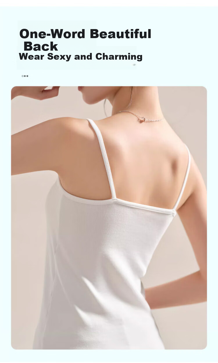 LangSha Women's Camisole Vest 2026 New Spring Summer Padded Slim Fit Sleeveless Top for Layering and Side Breast Coverage 5