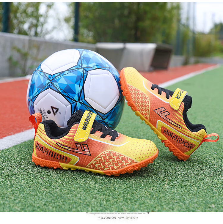 Warrior Children's Soccer Training Shoes for Boys And Girls, Elementary And Middle School Students' Specialized Molded Cleats WZ-B578T Blue Light Blue Size 31 10