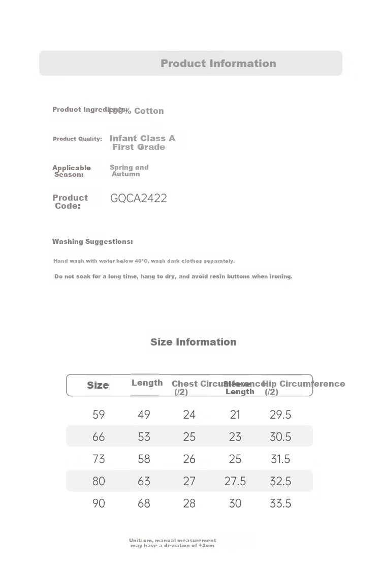 Guaiqixiong Infant Pure Cotton Onesie, Spring And Autumn Long-Sleeve Bodysuit for Baby Girls, Seamless Home Romper, Crawling Suit, Base Layer, Spring Outfit, Pajamas 9