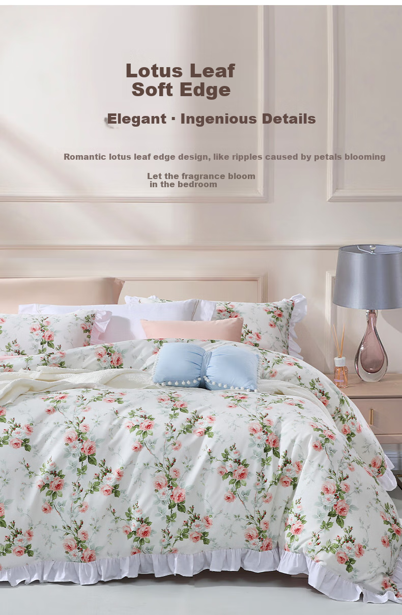 FUANNA Cotton Bedding Set of Three Pieces, Printed Single Bed Sheet for Student Dormitory, Xiyan 152*210cm 6
