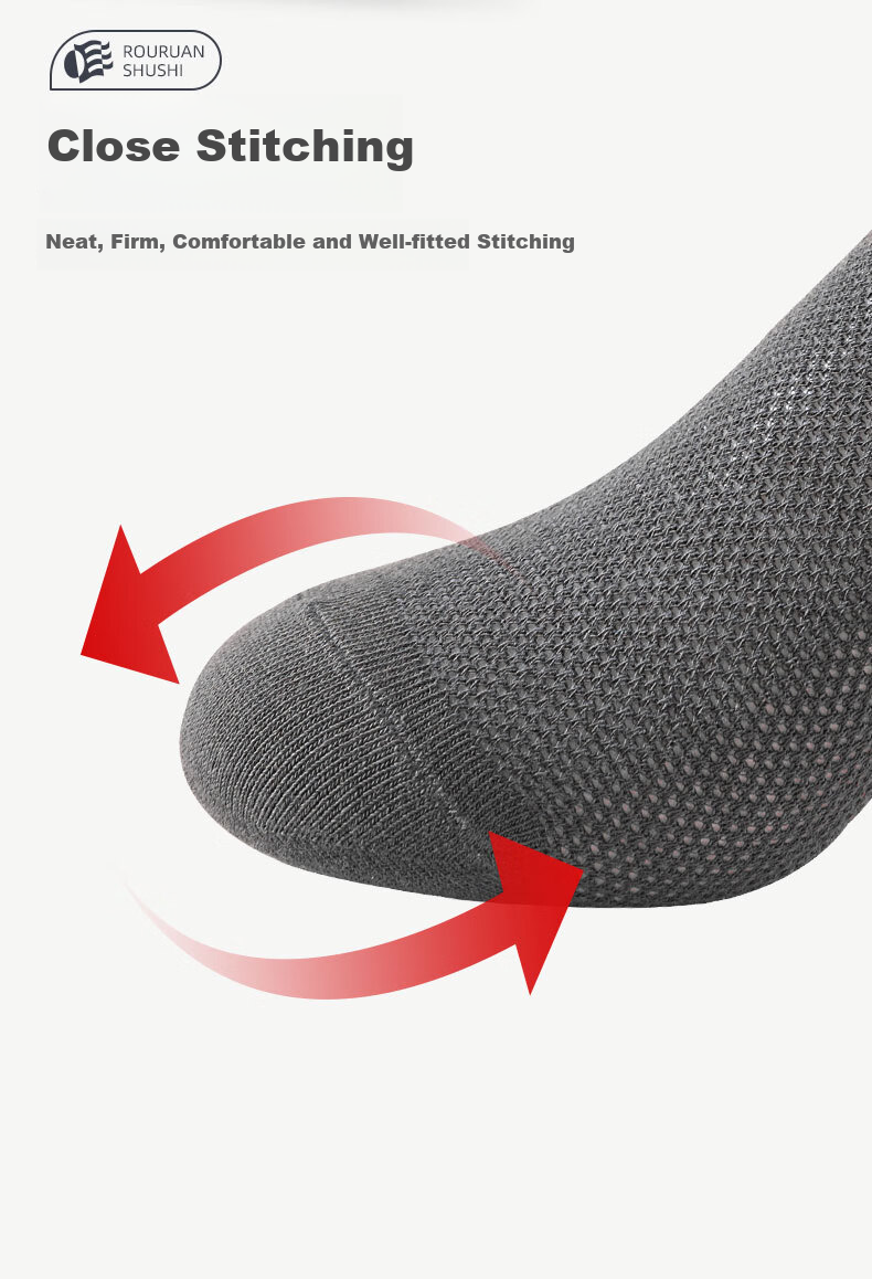Mianmanman Men's Socks, Xinjiang Cotton Short Socks, Antibacterial And Odor-Resistant, Thin Summer Style, Sweat-Absorbing And Breathable, with Ears And Non-Slip Heel, Boat Socks, 10 Pairs 15
