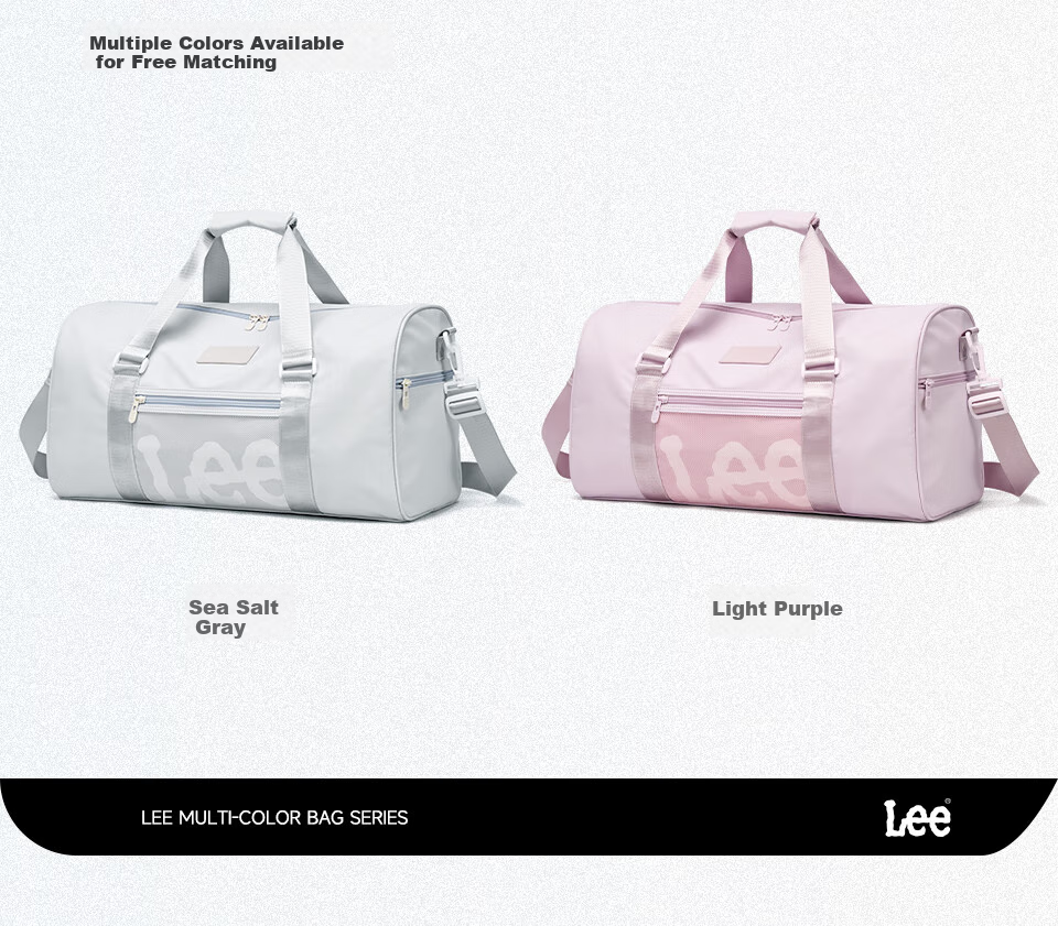 Lee Large Capacity Travel Bag for Women, Short-Trip Business Trip Luggage Bag, Handheld Sports Fitness Bag, Light Purple 4