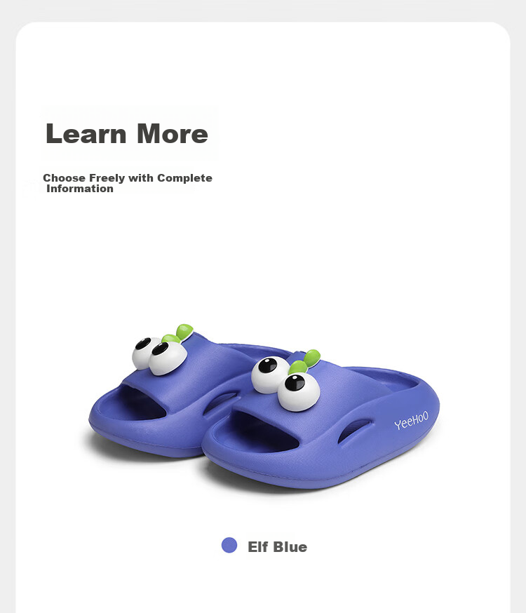 YEEHOO Kids Slippers Anti-Slip Summer Boys and Girls Soft Bottom Stepping on Shit Slippers Infants and Toddlers Indoor Home Anti-Slip Shoes 12