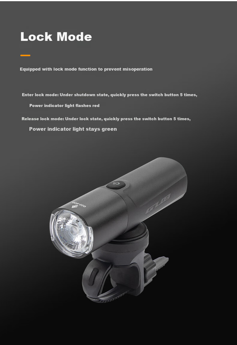 GUB Bicycle Night Riding Light, High Brightness, for Road And Mountain Bikes, Front Light, Waterproof Illumination, 800 Lumens 6