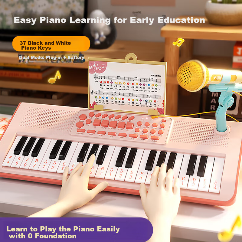 Guanchao Children's Toy Electronic Keyboard for Girls And Boys Aged 3-6 Birthday Gift Educational Piano Toy