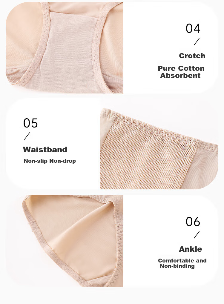 Ordifen 26 New Women's Underwear, Lightweight, Perforated Cups, Breathable, Smooth Surface, Seamless, Large Bust, Low-Collar Bra Set, XB4210 13