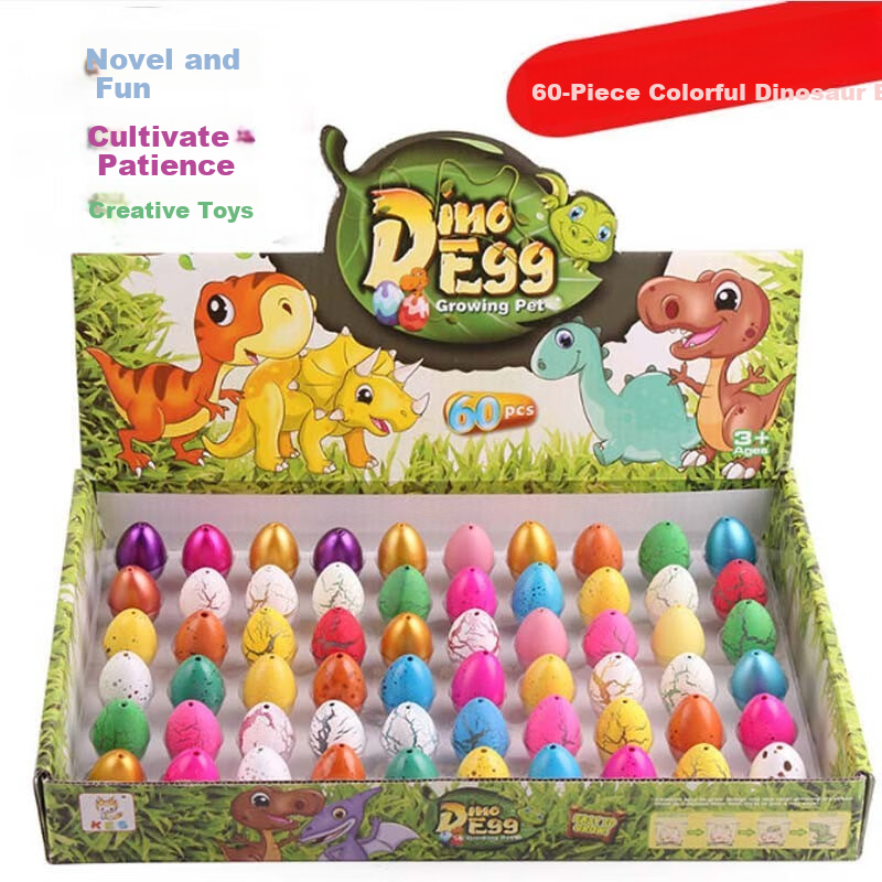 GUOFAN 60 Dinosaur Egg Hatching Eggs, Children's Realistic Animal Blind Box Toys, Boys And Girls Water-Soaking Transforming Birthday Gifts