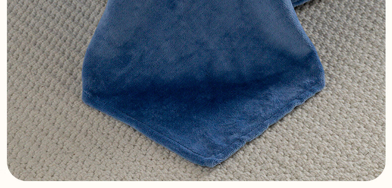 Hengyuanxiang Milk Velvet Bed Sheet, Single Piece, Winter Coral Velvet Bed Cover, Flannel Bedspread, Thickened, 160*230cm, Blue 3