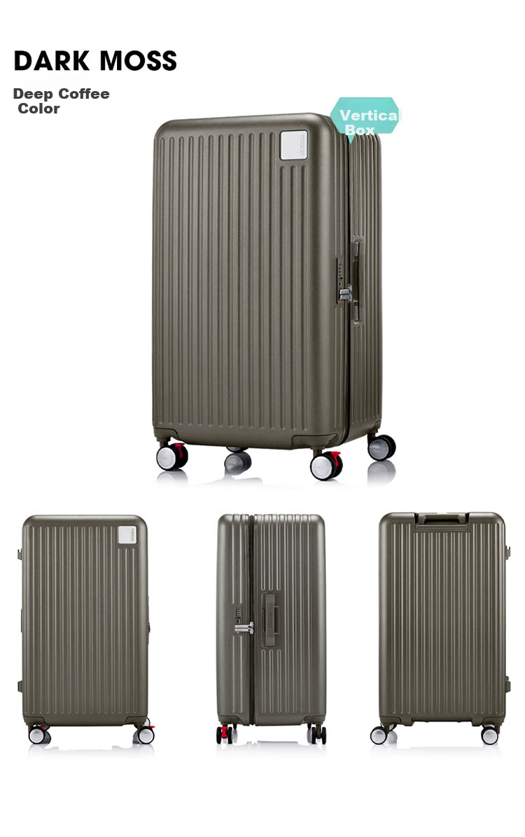 AMERICAN TOURISTER Luggage, 20-Inch Trolley Suitcase, Shock-Absorbing Brakes, Travel Case, Silver Color, QI9 Combination Lock Suitcase 12
