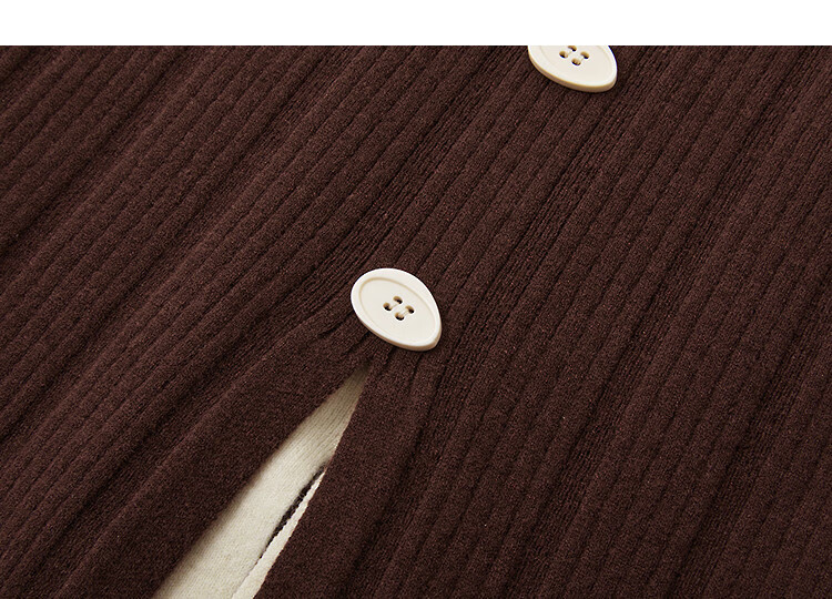 Demana Warm Soft Fiber Autumn Elegant Two-Piece Look Color-Block V-Neck Slim Knit Sweater for Women 2