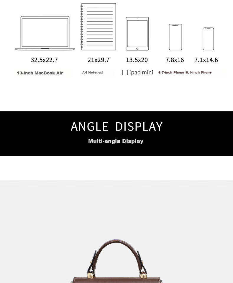 C.BANNER Leather Handbag, Women's Crossbody Bag, Shoulder Tote Bag, Simple Luxury Birthday Mother's Day Gift, Practical Present for Mom 7