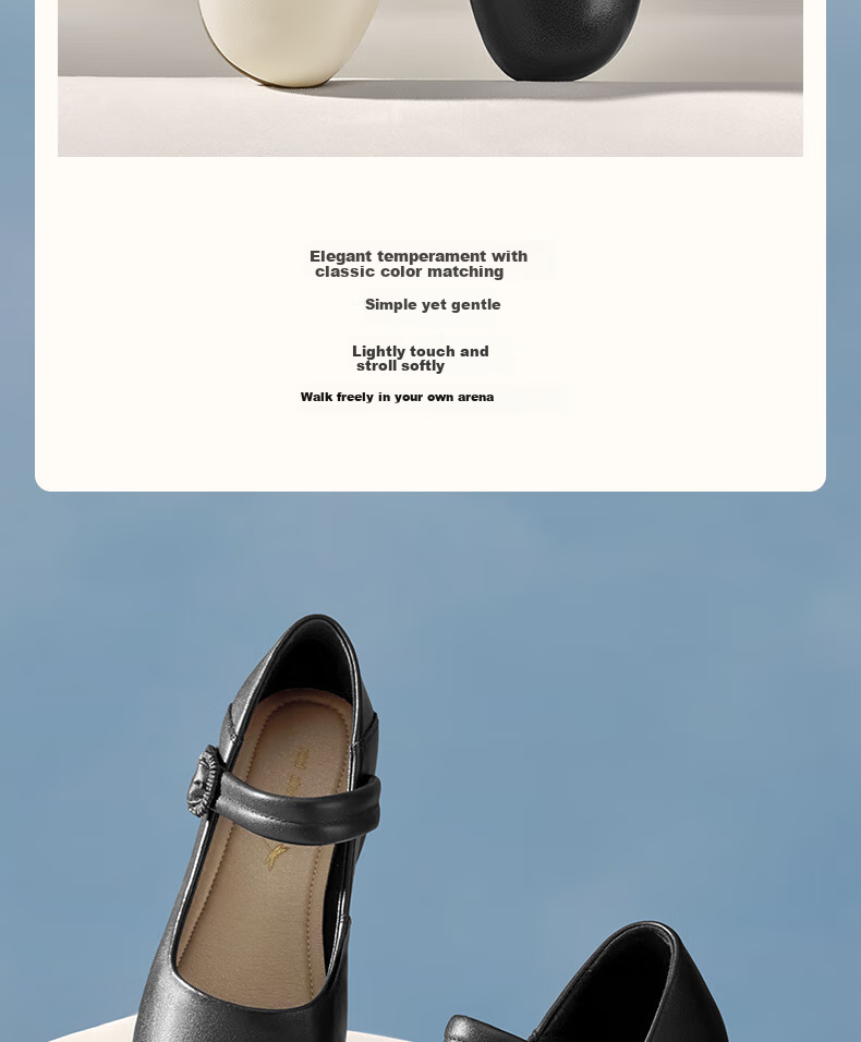 RED DRAGONFLY Shallow Women's Flats, Spring Women's Shoes, Mary Jane Thick Heel Comfortable Women's Shoes WJB15806 Beige 40 3