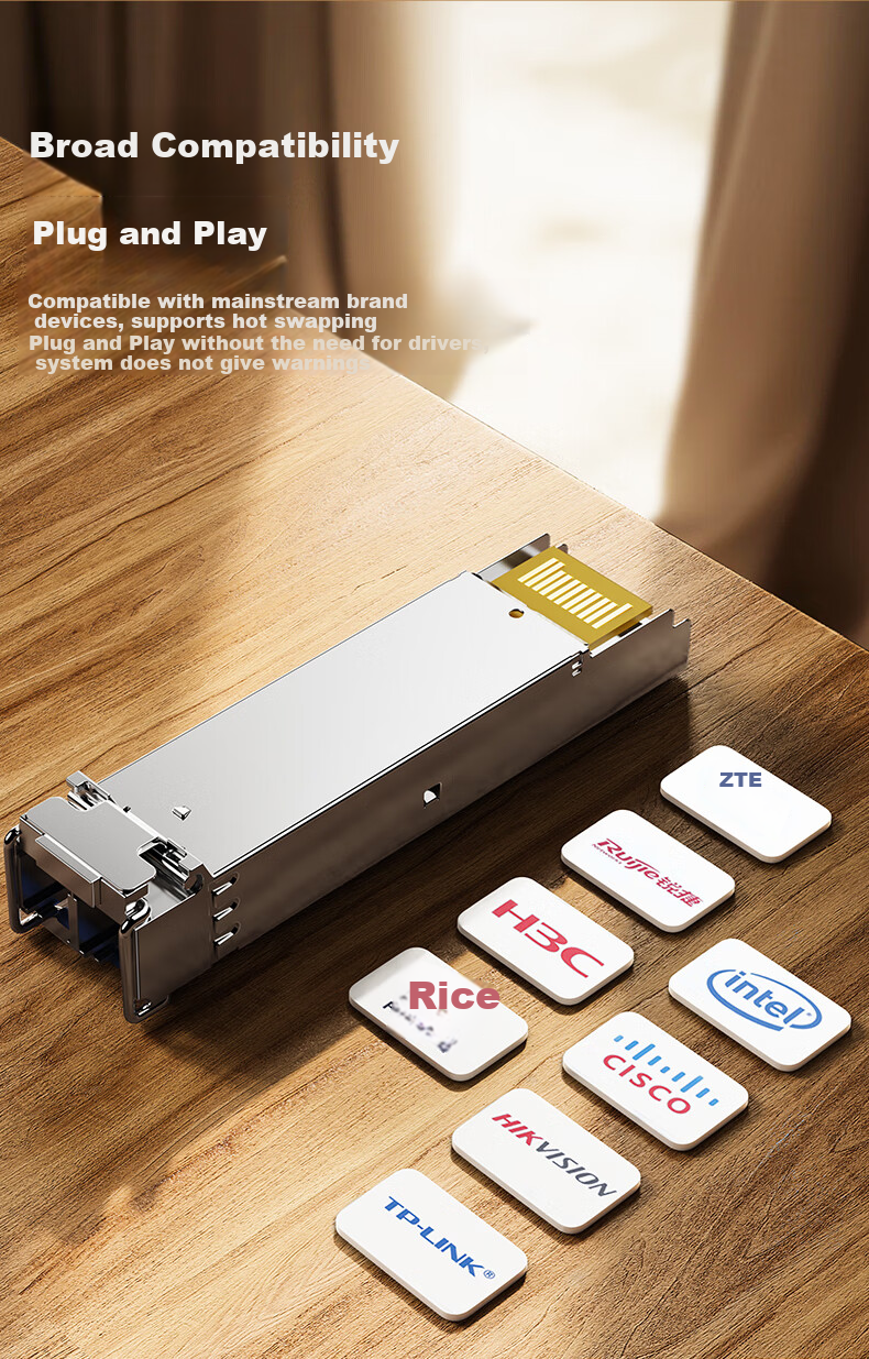 BIAZE Fiber Optic Transceiver Gigabit Single-Mode Single-Fiber Lightning Surge Protection Optical Converter Telecom Grade SC Interface Network Monitoring Adaptive 3KM Pair 2