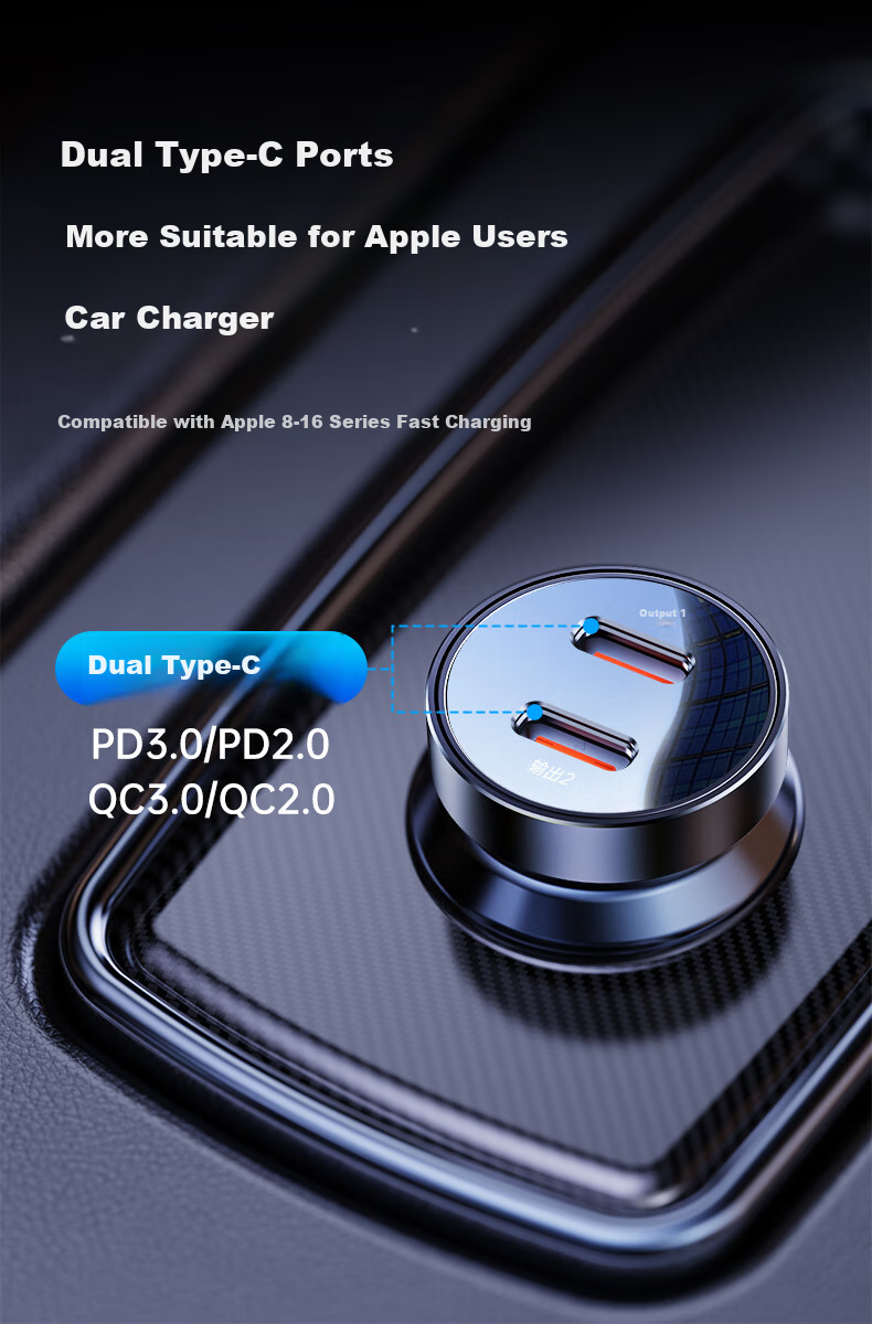 Philips Car Charger, 36W Cigarette Lighter Socket, Dual-Port Super Fast Charging, Car Charging Adapter, Compatible with Huawei And Apple 17/16 PD Fast Charging Plug, 4327 5