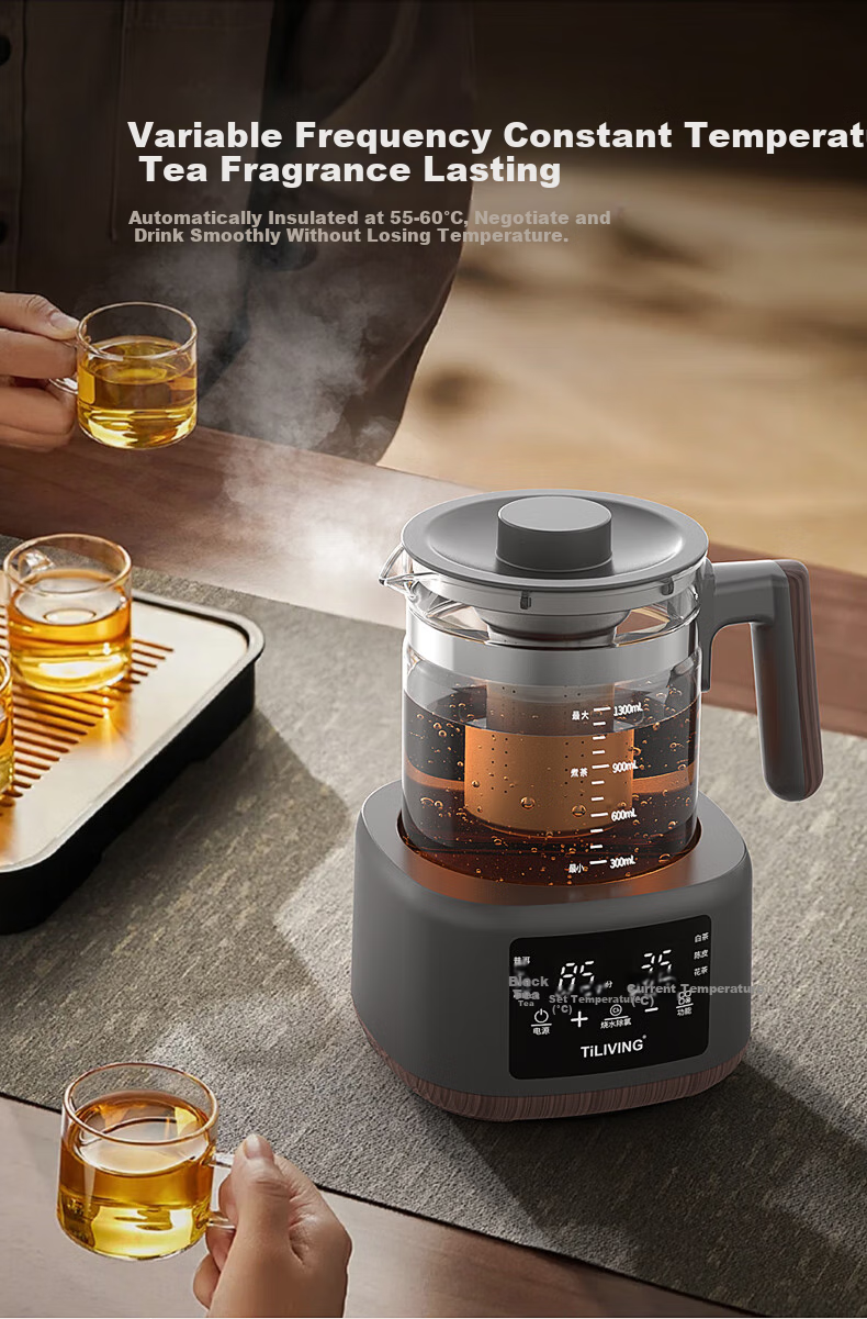 TILIVING (Titanium Living) Pure Titanium Tea Brewing Pot, Office Tea Maker, Home Constant Temperature Kettle, Electric Kettle, Tea Steamer, Tea Infuser 6