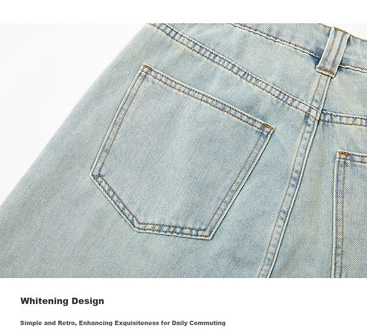 Dme [Vintage Fading Craft] Spring Cotton Soft High-Waisted Wide-Leg Relaxed Fit Women's Jeans for Spring 6