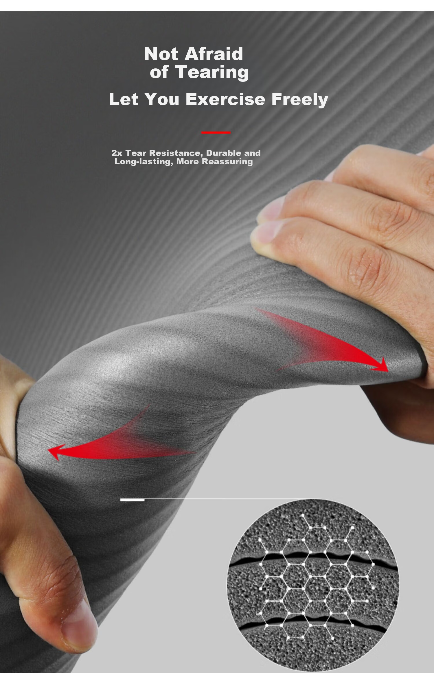 LI-NING Thickened Wide TPE Yoga Mat Unisex Fitness Mat Jump Rope Exercise Soundproof Shockproof Non-Slip Professional Sports Mat 10
