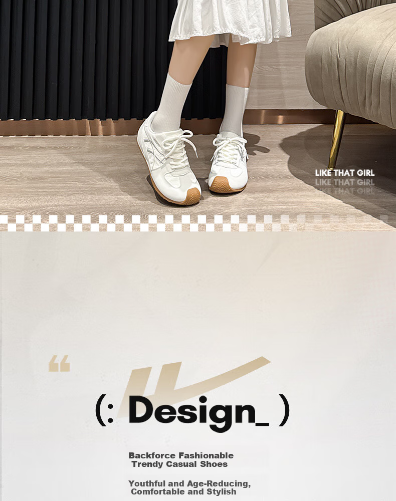 Huili Official Women's Shoes, 2025 Winter New Style Women's Shoes, Classic Soft-Soled Forrest Gump Shoes for Women, Beige Blue, Size 36 2