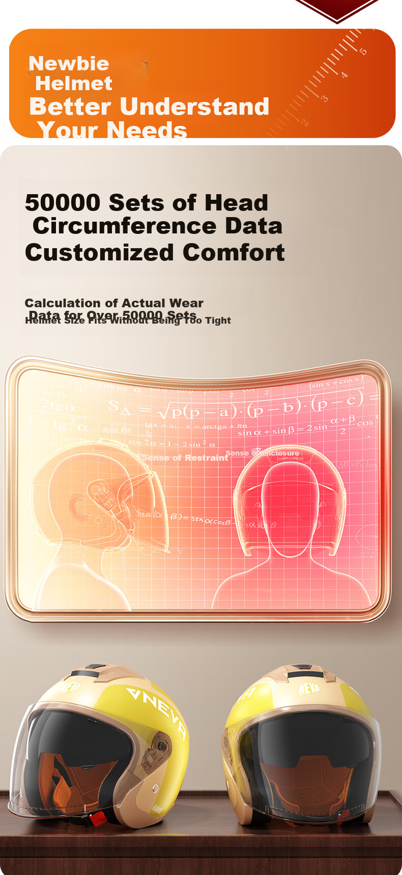 NEVA New National Standard Class A 3C Certified Helmet for Electric Vehicles And Motorcycles, Unisex Windproof Anti-Fog Warm Dual Visor All-Season Safety Helmet with Anti-Fog High-Definition View 6